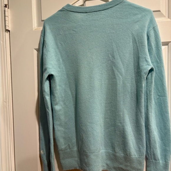 Everlane cashmere v-neck sweater light blue M - Picture 2 of 5